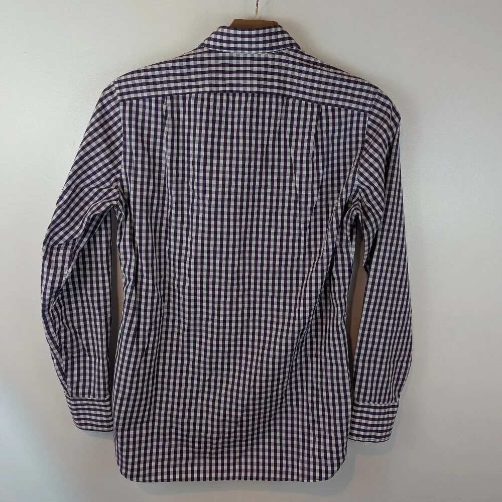 J.Crew 80's 2-Ply Buttondown in Purple/White, Sz S